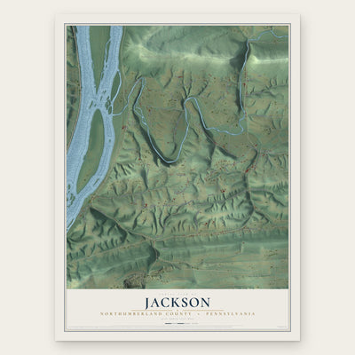 Jackson, Northumberland County, Pennsylvania map print, the full design