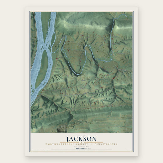 Jackson, Northumberland County, Pennsylvania map print, the full design