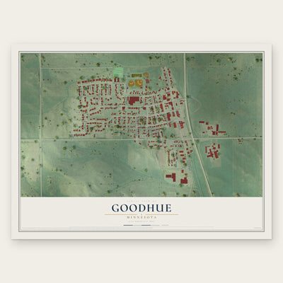 Goodhue, Minnesota map print, the full design