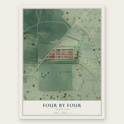 Four By Four, Maryland map print, the full design