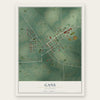 Gans, Oklahoma map print, the full design