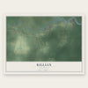 Killian, Louisiana map print, the full design