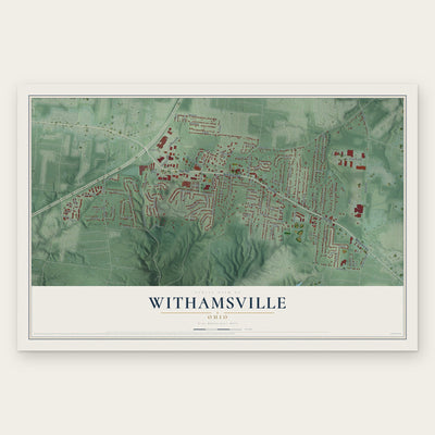 Withamsville, Ohio map print, the full design