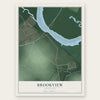 Brookview, Maryland map print, the full design