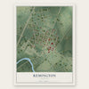 Remington, Virginia map print, the full design