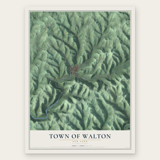 Town of Walton, New York map print, the full design