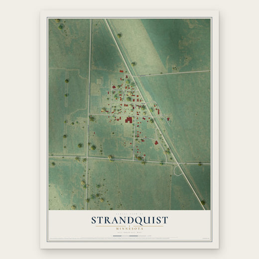 Strandquist, Minnesota map print, the full design