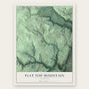 Flat Top Mountain, Tennessee map print, the full design