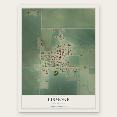 Lismore, Minnesota map print, the full design