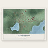 Cassopolis, Michigan map print, the full design