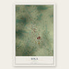Iola, Texas map print, the full design