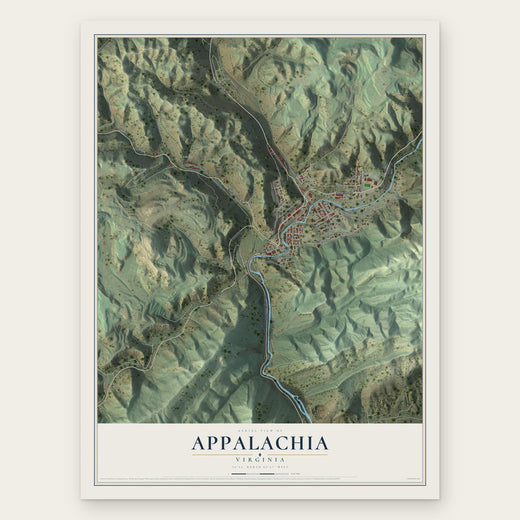 Appalachia, Virginia map print, the full design