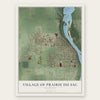 Prairie du Sac, Wisconsin map print, the full design