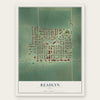 Readlyn, Iowa map print, the full design