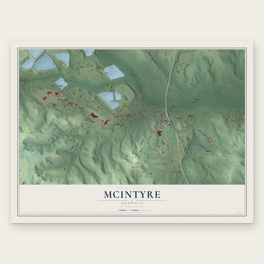 McIntyre, Georgia map print, the full design