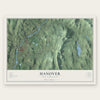 Hanover, New Hampshire map print, the full design
