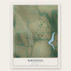 Birdsong, Arkansas map print, the full design