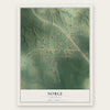 Noble, Louisiana map print, the full design