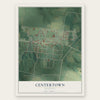 Centertown, Kentucky map print, the full design