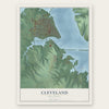 Cleveland, Oklahoma map print, the full design