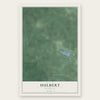 Hulbert, Michigan map print, the full design