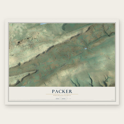 Packer, Pennsylvania map print, the full design