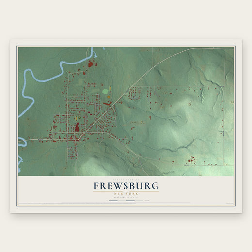 Frewsburg, New York map print, the full design