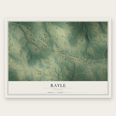 Rayle, Georgia map print, the full design