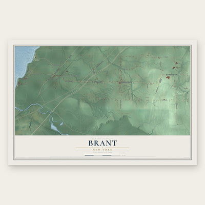 Brant, New York map print, the full design