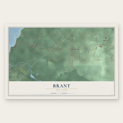 Brant, New York map print, the full design
