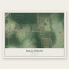 Higginson, Arkansas map print, the full design