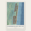Lauderdale-by-the-Sea, Florida map print, the full design