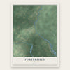 Porterfield, Wisconsin map print, the full design