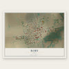 Roby, Texas map print, the full design