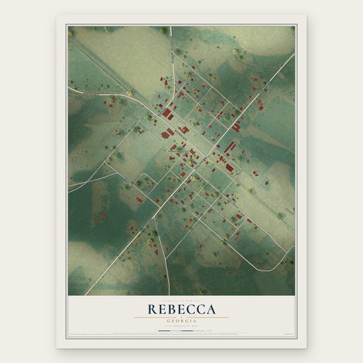 Rebecca, Georgia map print, the full design