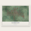 Haubstadt, Indiana map print, the full design