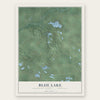 Blue Lake, Muskegon County, Michigan map print, the full design