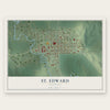 St. Edward, Nebraska map print, the full design
