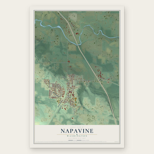 Napavine, Washington map print, the full design