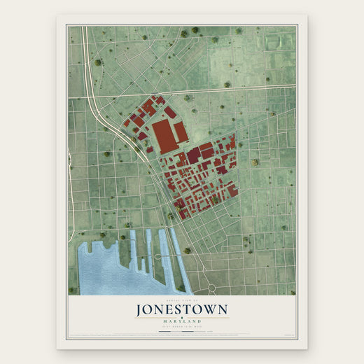 Jonestown, Maryland map print, the full design