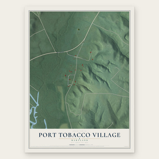 Port Tobacco Village, Maryland map print, the full design