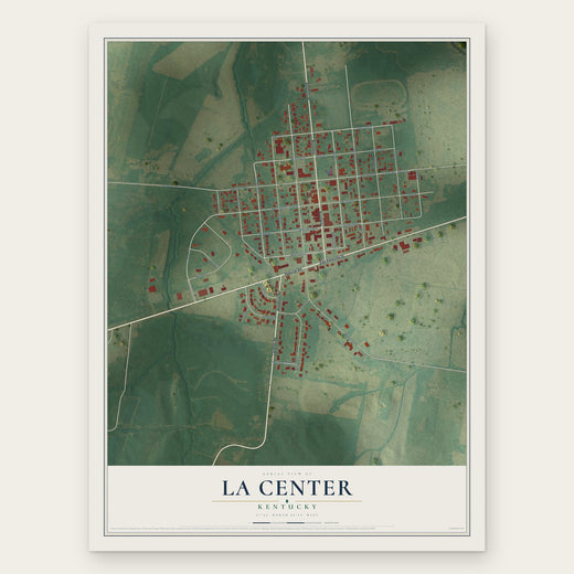 La Center, Kentucky map print, the full design