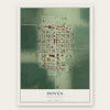 Hoven, South Dakota map print, the full design