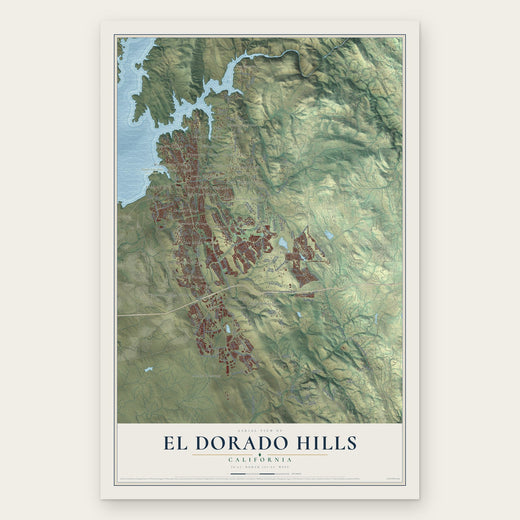 El Dorado Hills, California map print, the full design