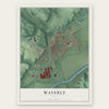 Waverly, Ohio map print, the full design