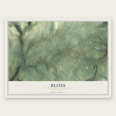 Bloss, Pennsylvania map print, the full design