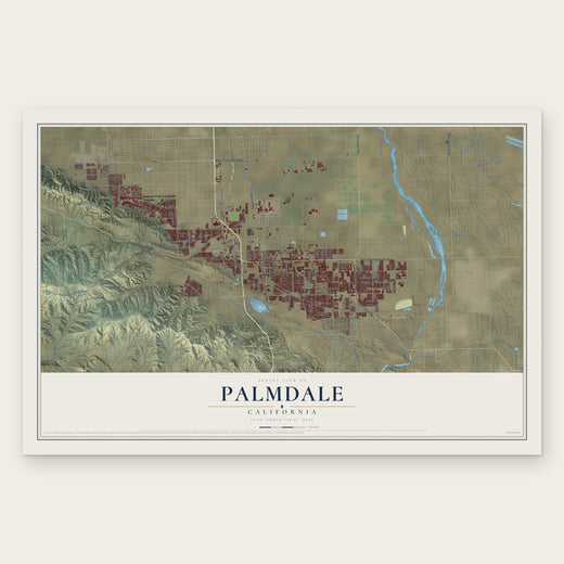 Palmdale, California map print, the full design
