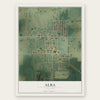 Alba, Missouri map print, the full design