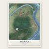 Berwick, Louisiana map print, the full design