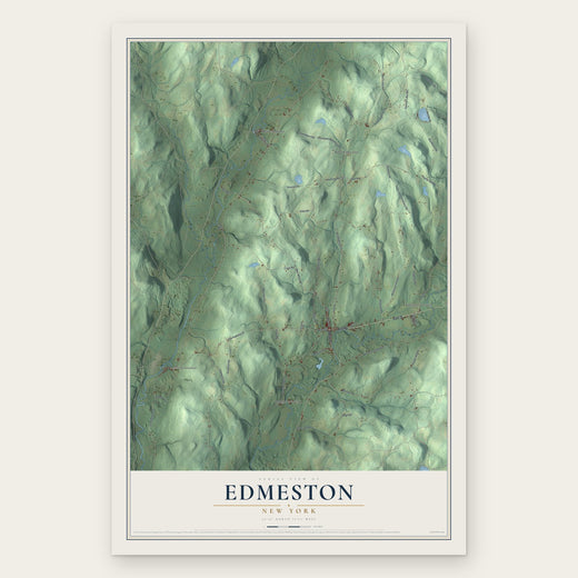 Edmeston, New York map print, the full design
